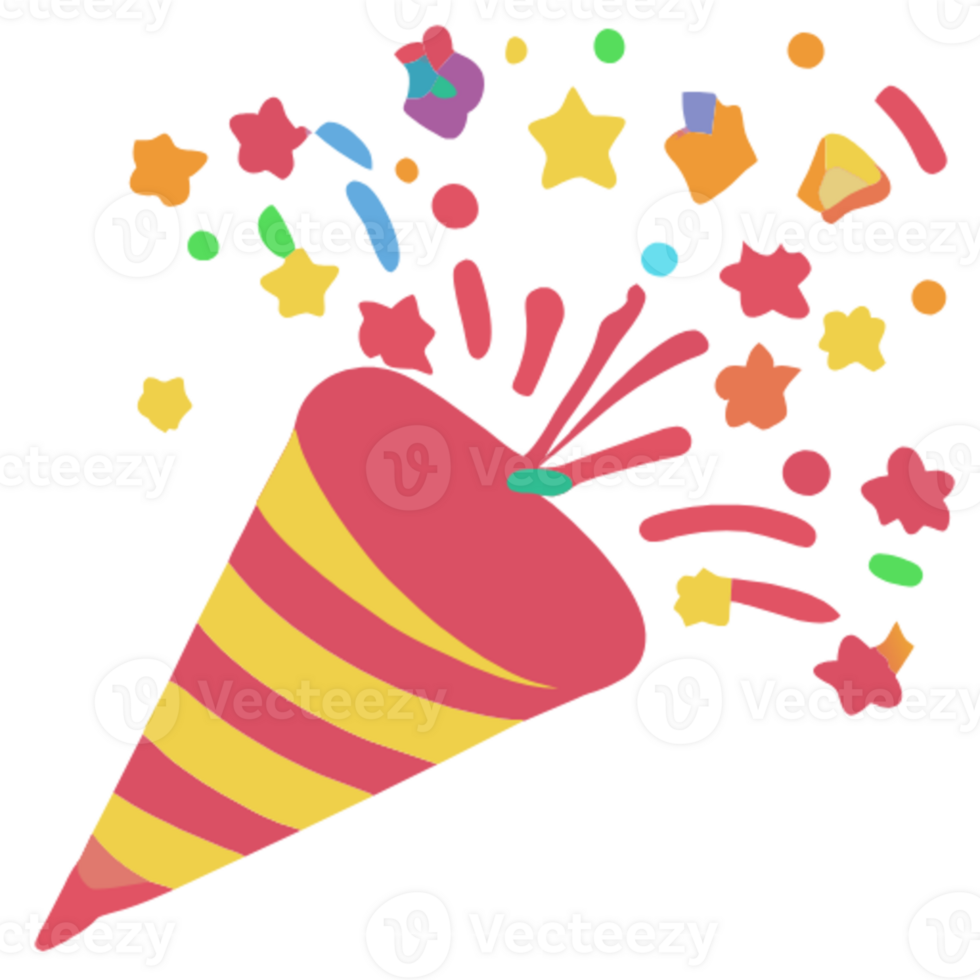 AI generated Party popper Surprise png