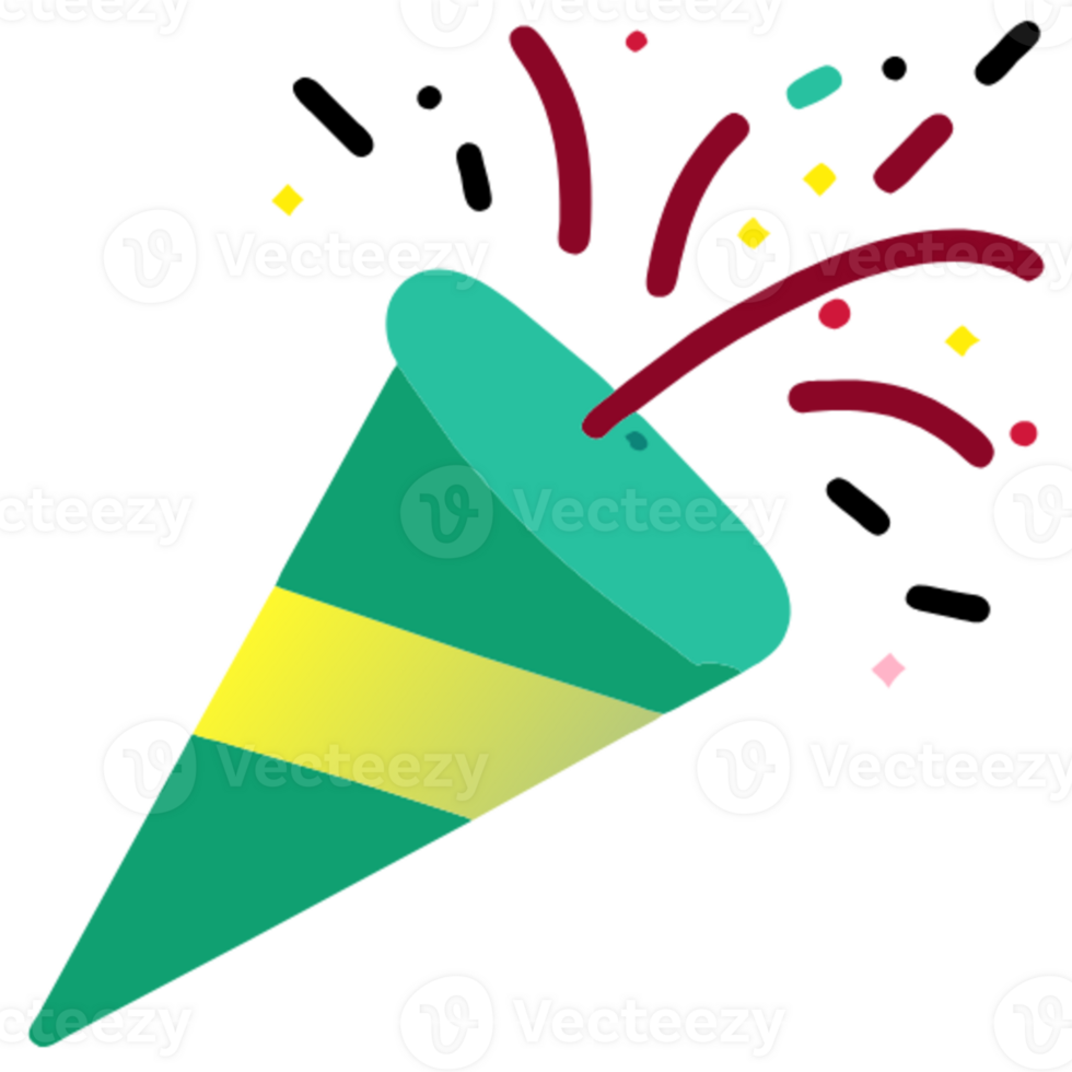 AI generated Party popper Surprise png