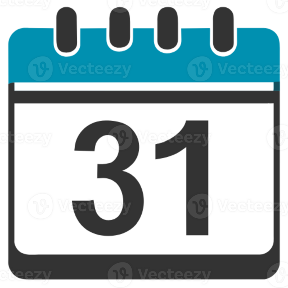 AI generated Calendar Date 31 png