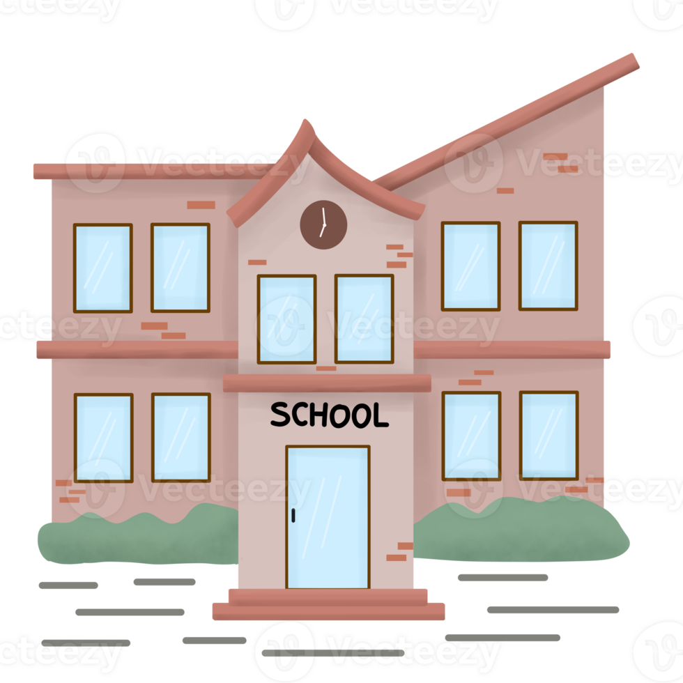 Building School Illustration png