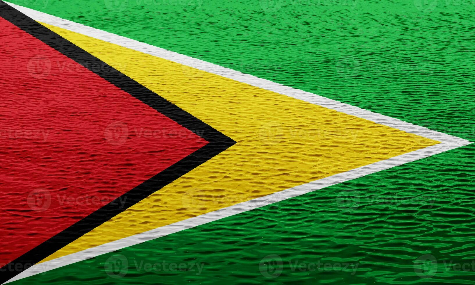 Flag of Co-operative Republic of Guyana on a textured background. Concept collage. photo