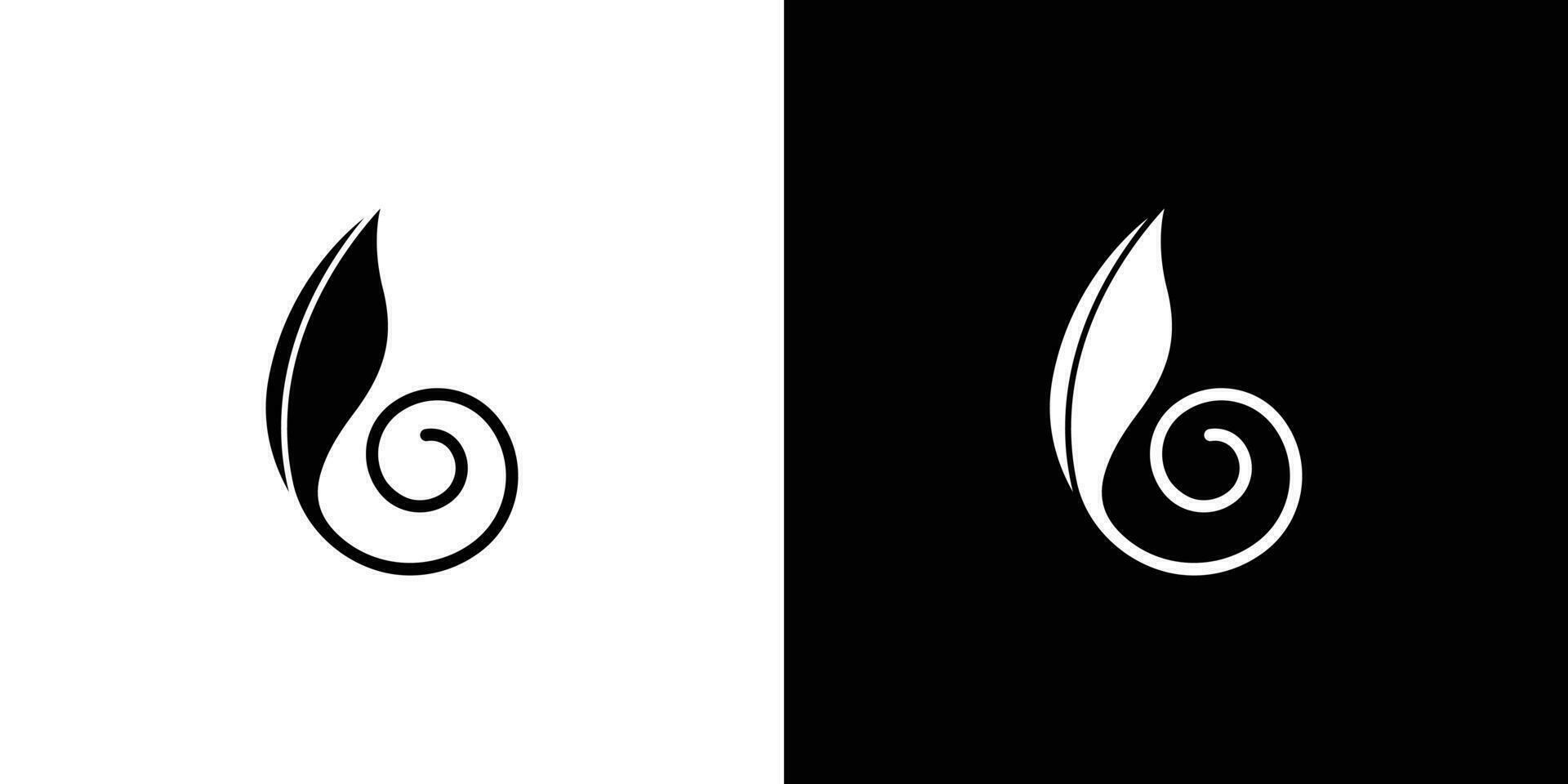Letter B Leaf Logo Design Template vector