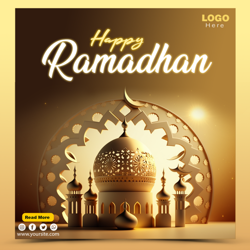 Ramadan and Eid Islamic Podium 3D Product Display Sale Banner Background, Ramadan sale social media post psd