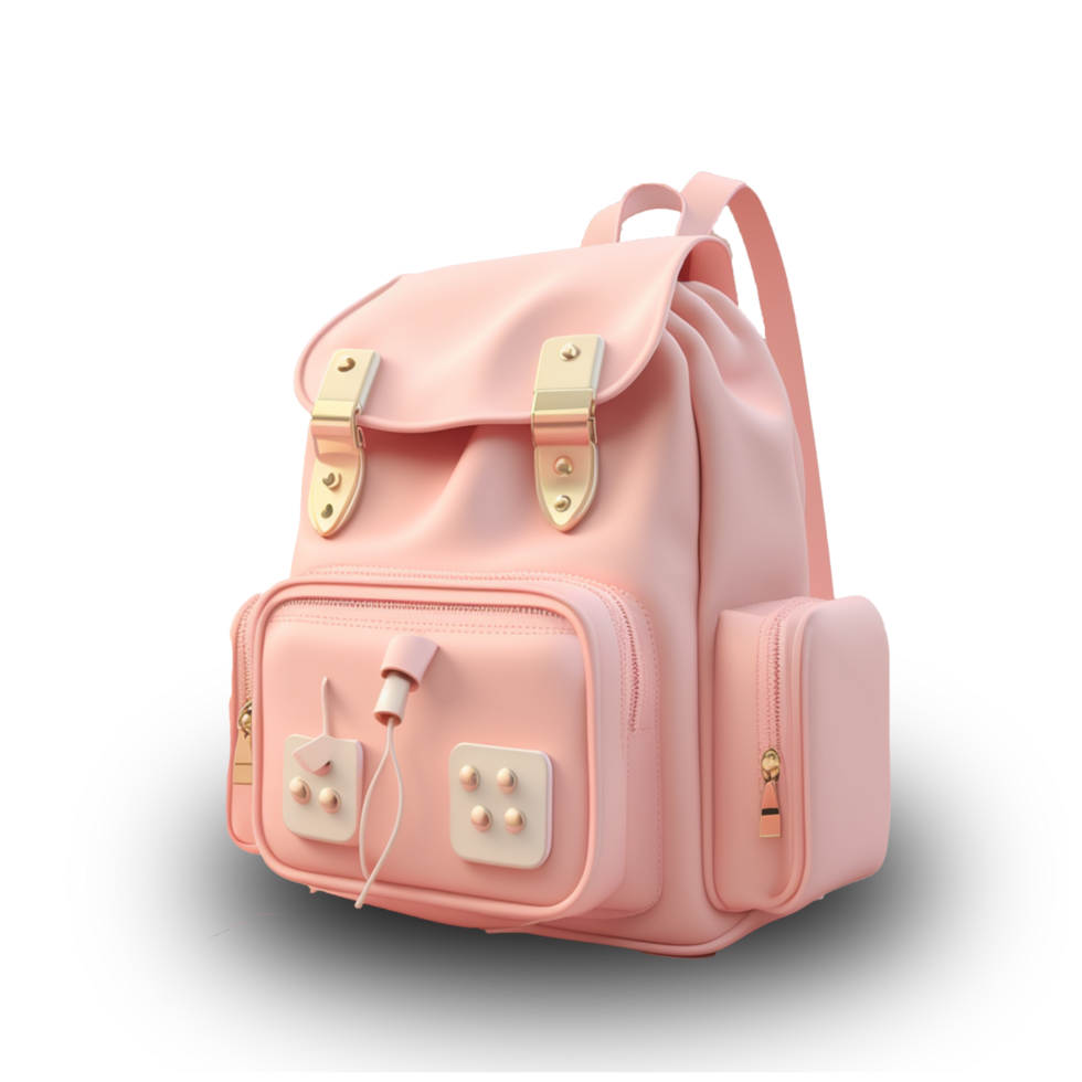 school backpack isolated on transparent background. png