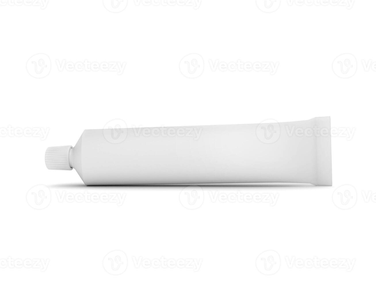 Tube of toothpaste or cream isolated on white background photo