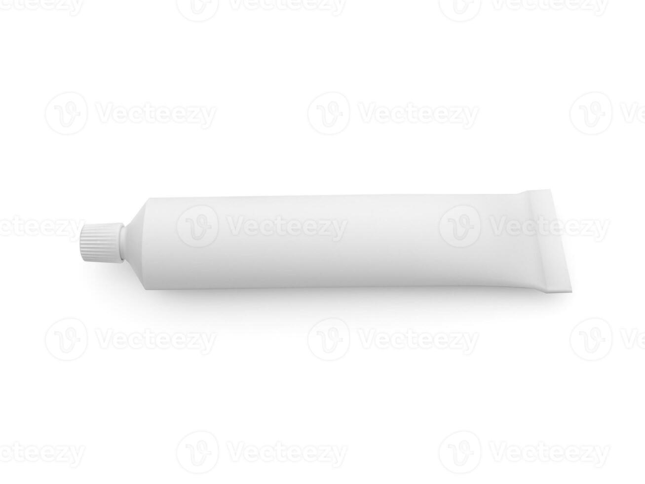 Tube of toothpaste or cream isolated on white background photo