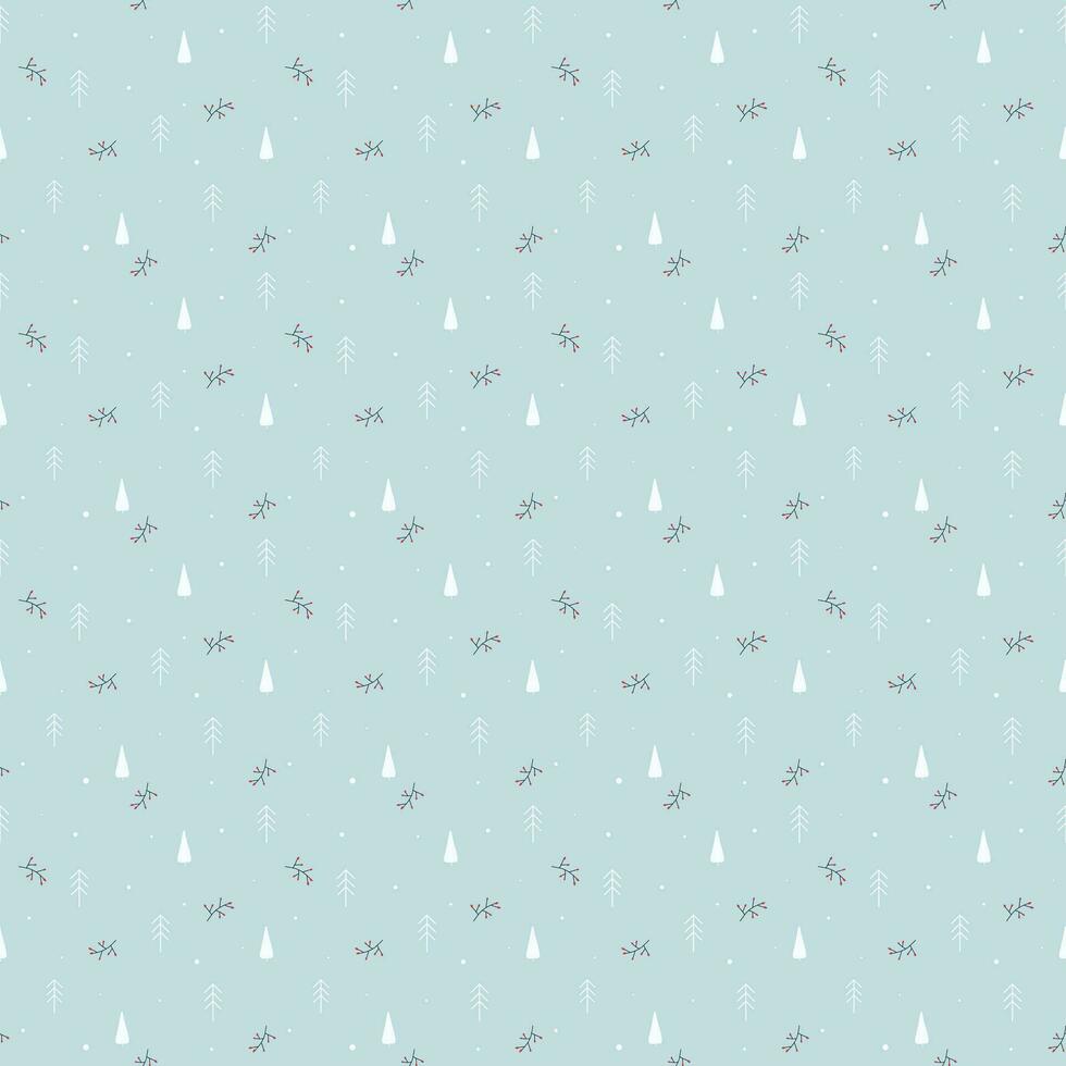 Seamless cute pattern with white trees and berries on gray background, winter pattern. For packaging, prints for textiles, packaging, background. Children's theme. Vector. vector