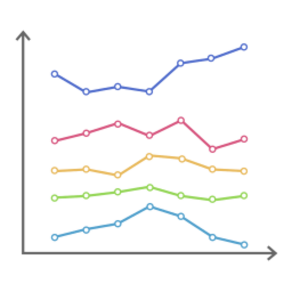 Line chart illustration design png