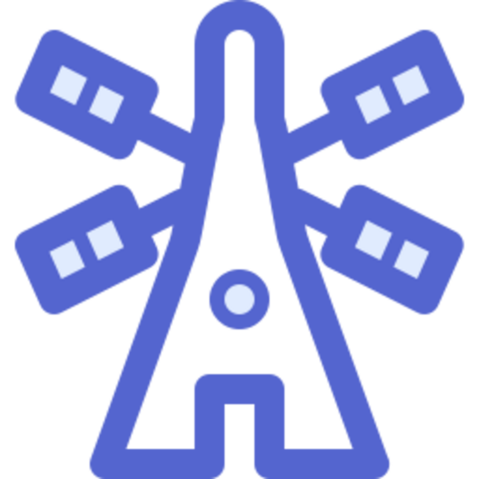 Windmill illustration design png