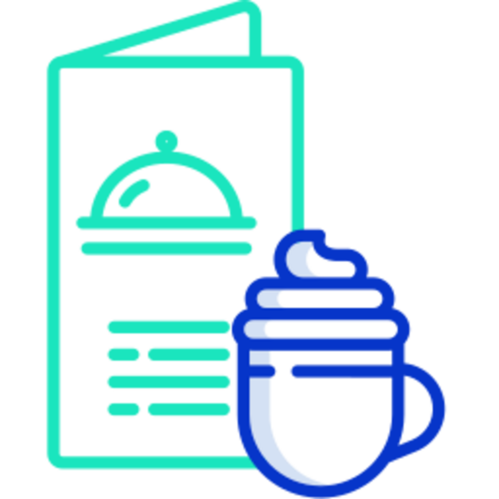 Ice menu illustration design png