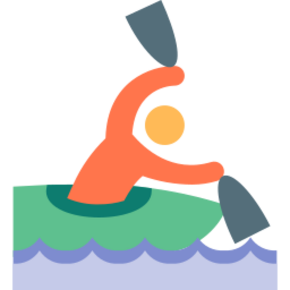 Canoeing illustration design png