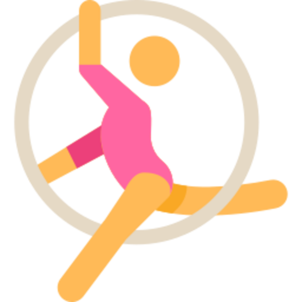 Artistic gymnastic illustration design png
