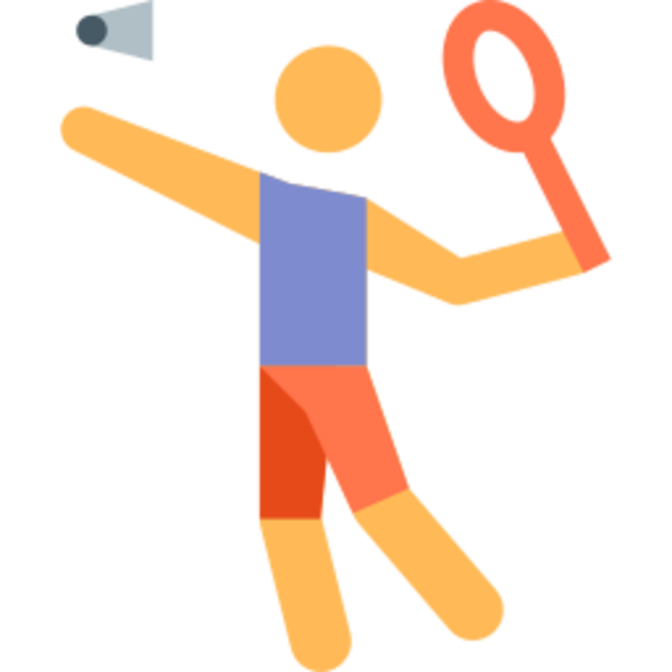 Badminton illustration design png