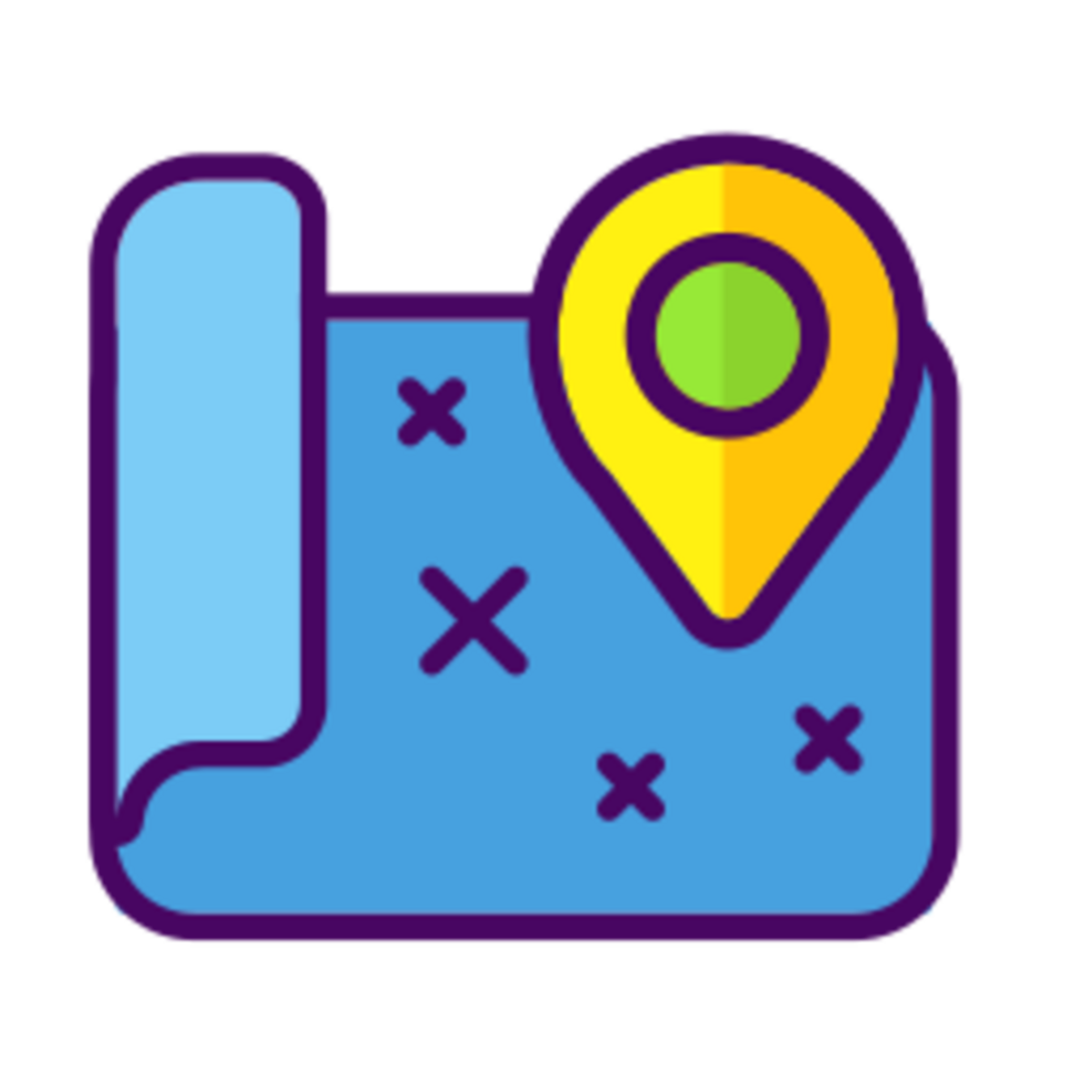 Map illustration design png