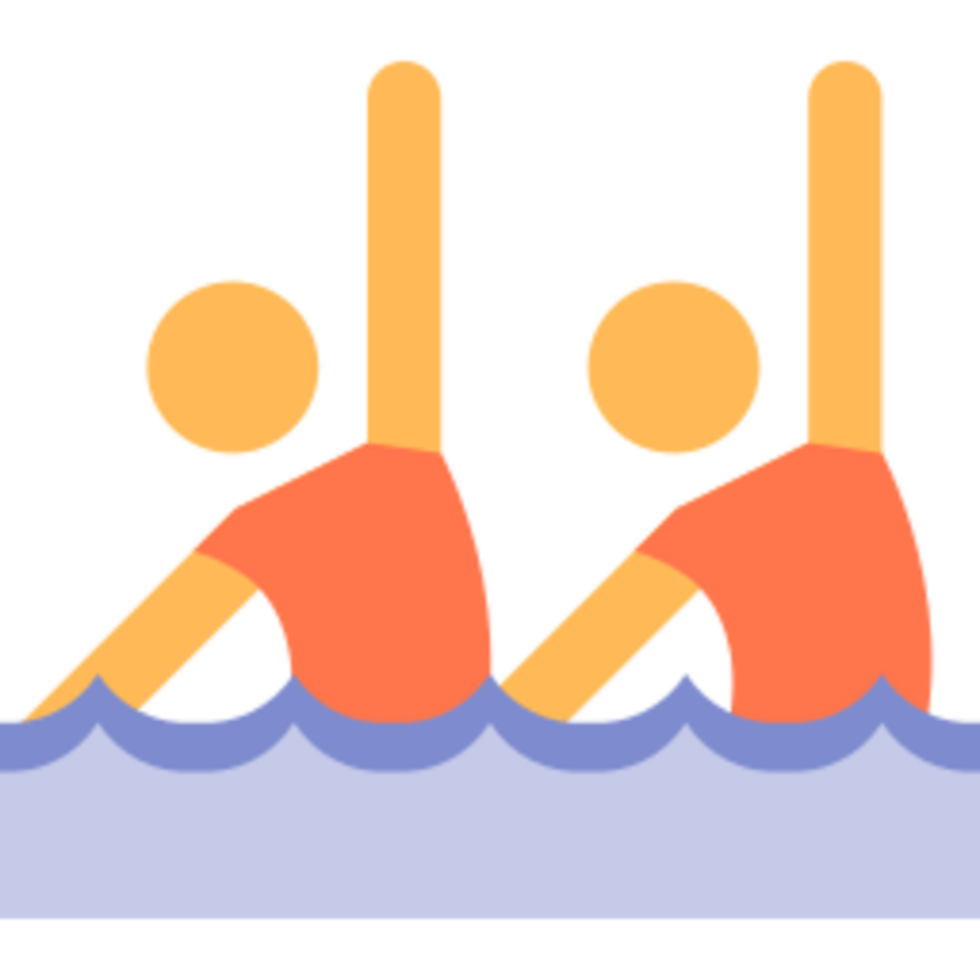 Water ballet illustration design png