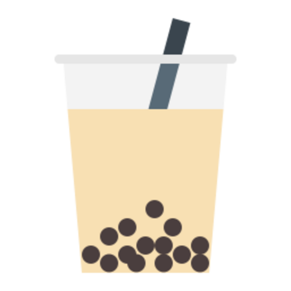 Bubble tea illustration design png