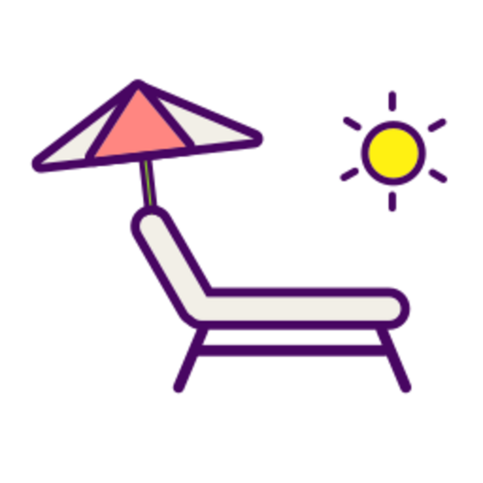 Sun bath illustration design png