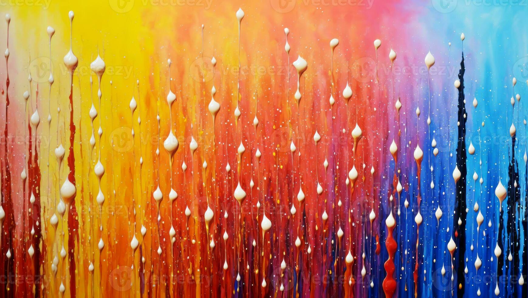 AI generated Artistic Colorful Paint Splattered Abstract Wallpaper photo