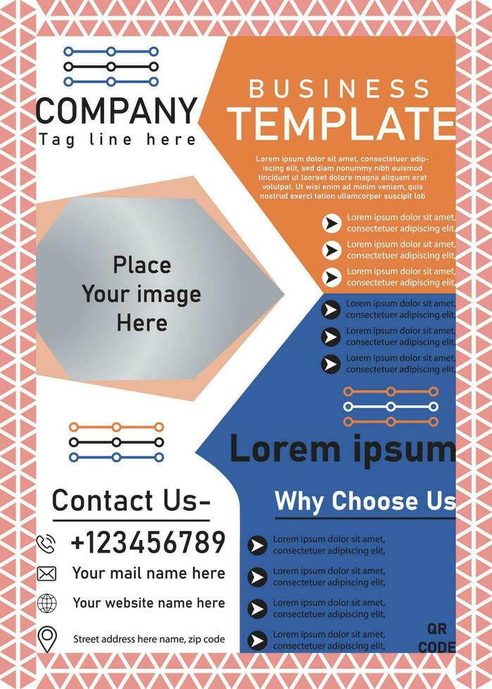 Corporate Flyer Design for your Business, Vector template flyer