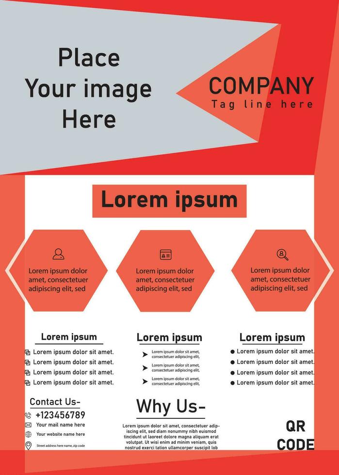 Corporate Flyer Design for your Business, Vector template flyer