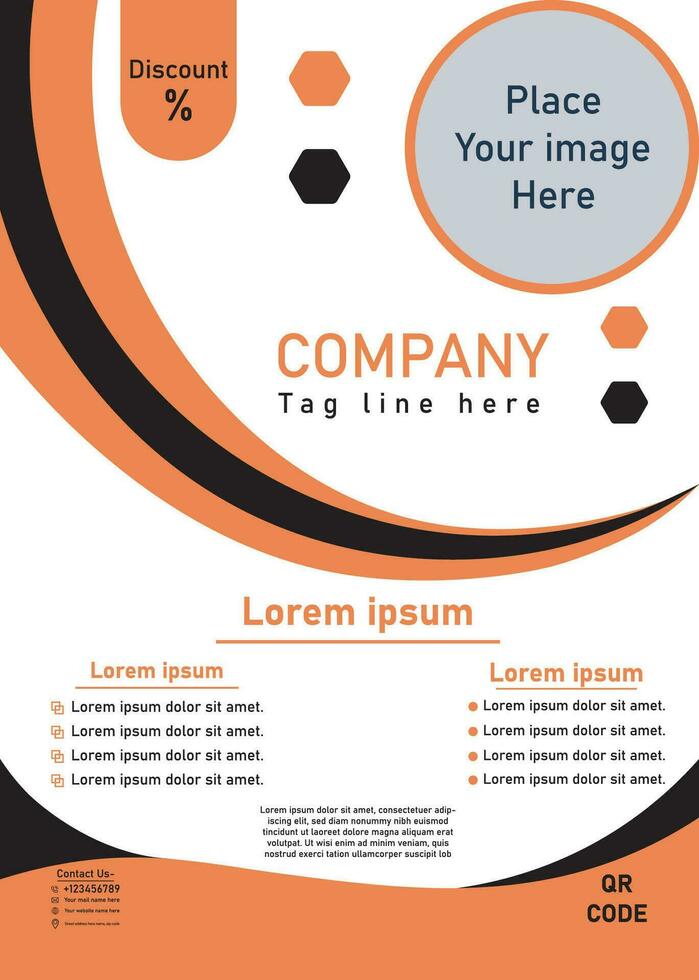 Corporate Flyer Design for your Business, Vector template flyer