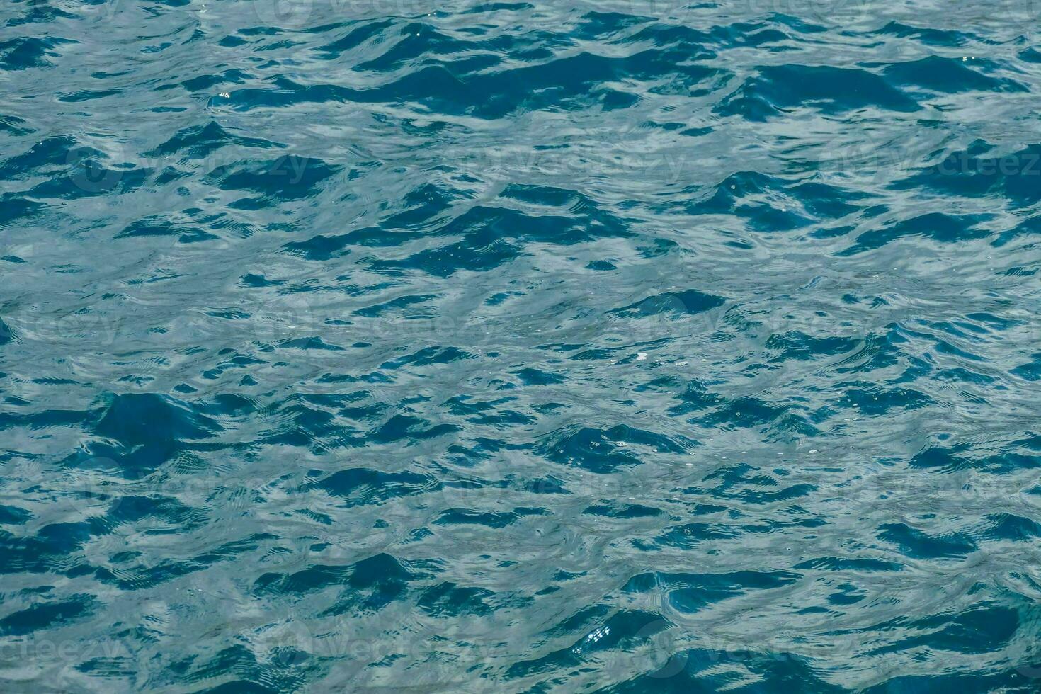 the surface of the water is blue and clear photo