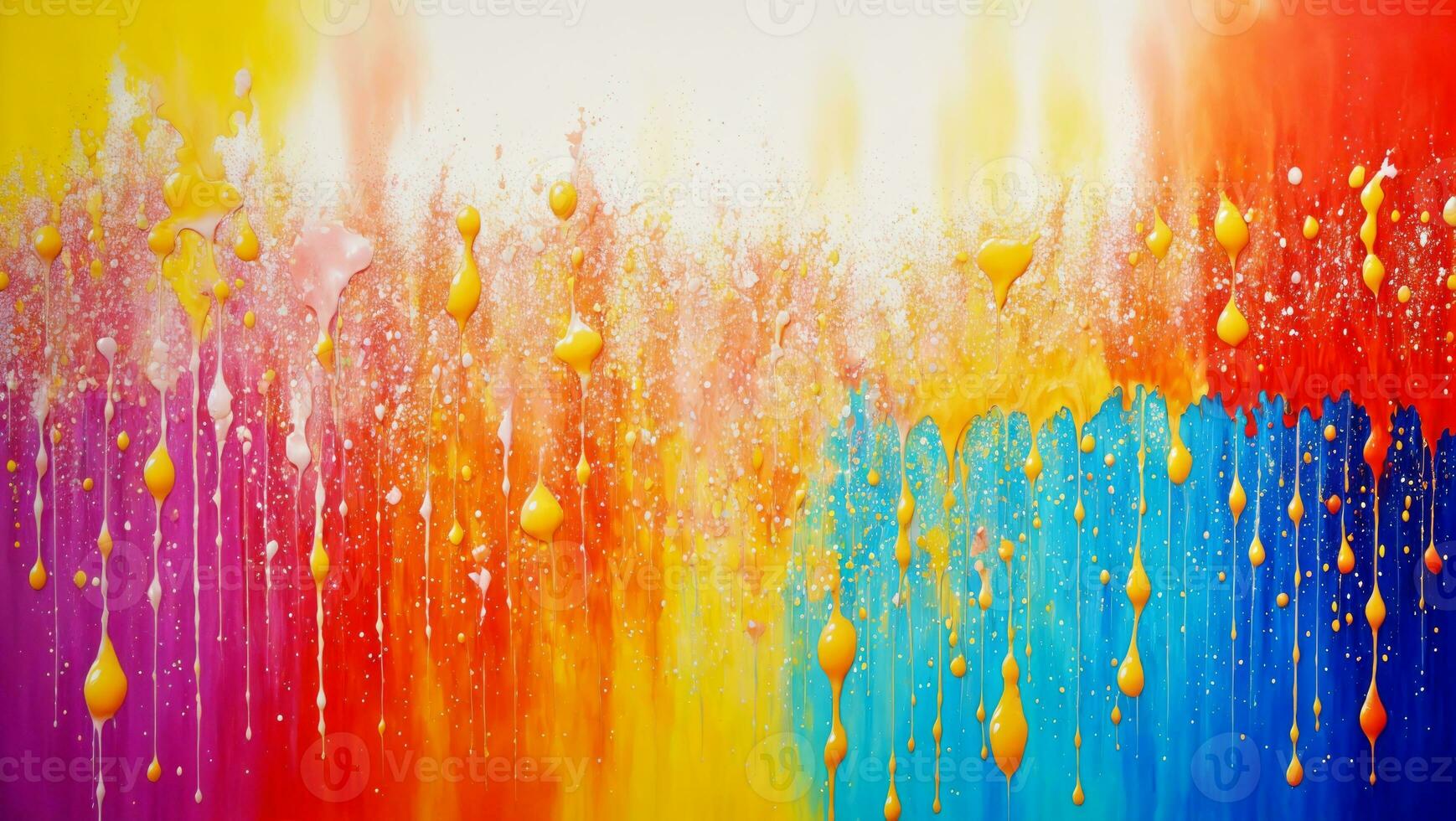 AI generated Artistic Colorful Paint Splattered Abstract Wallpaper photo
