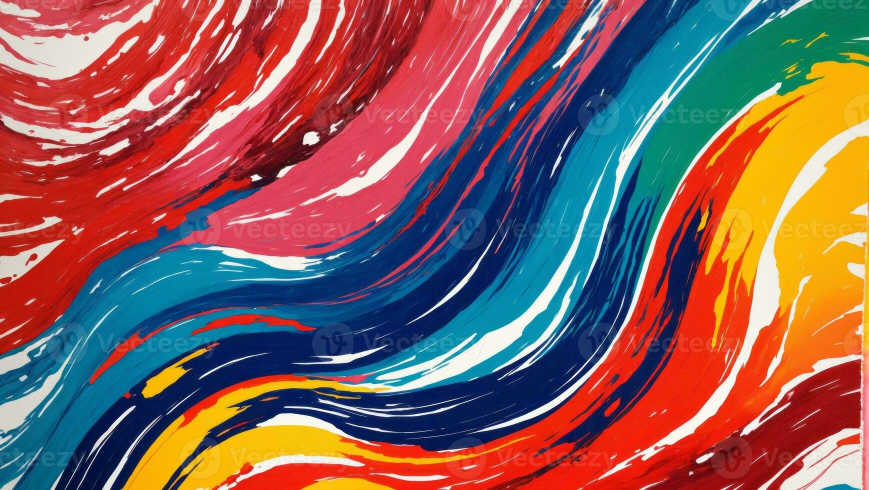 AI generated Colorful Gouache Liquid Paint Flowing on Canvas Wallpaper photo
