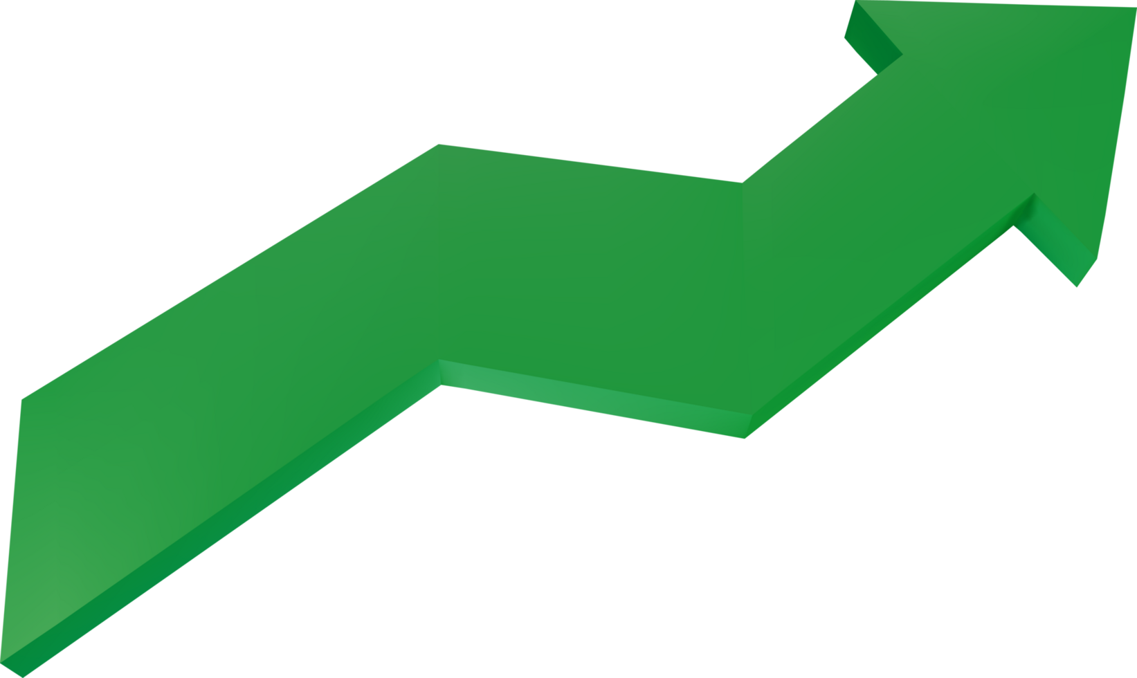 Investment index red down and green growth 3d isolated. png