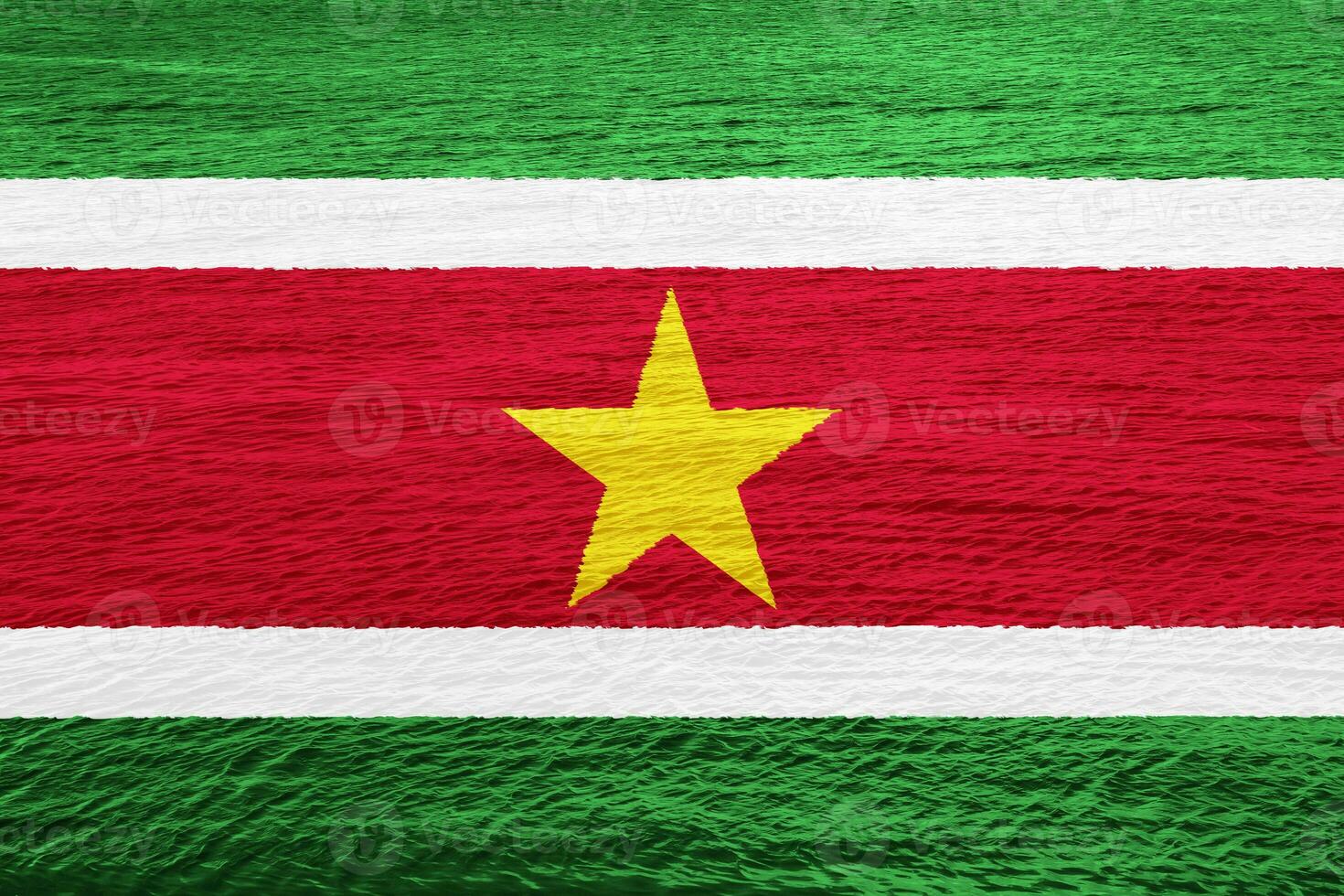 Flag of Republic of Suriname on a textured background. Concept collage. photo