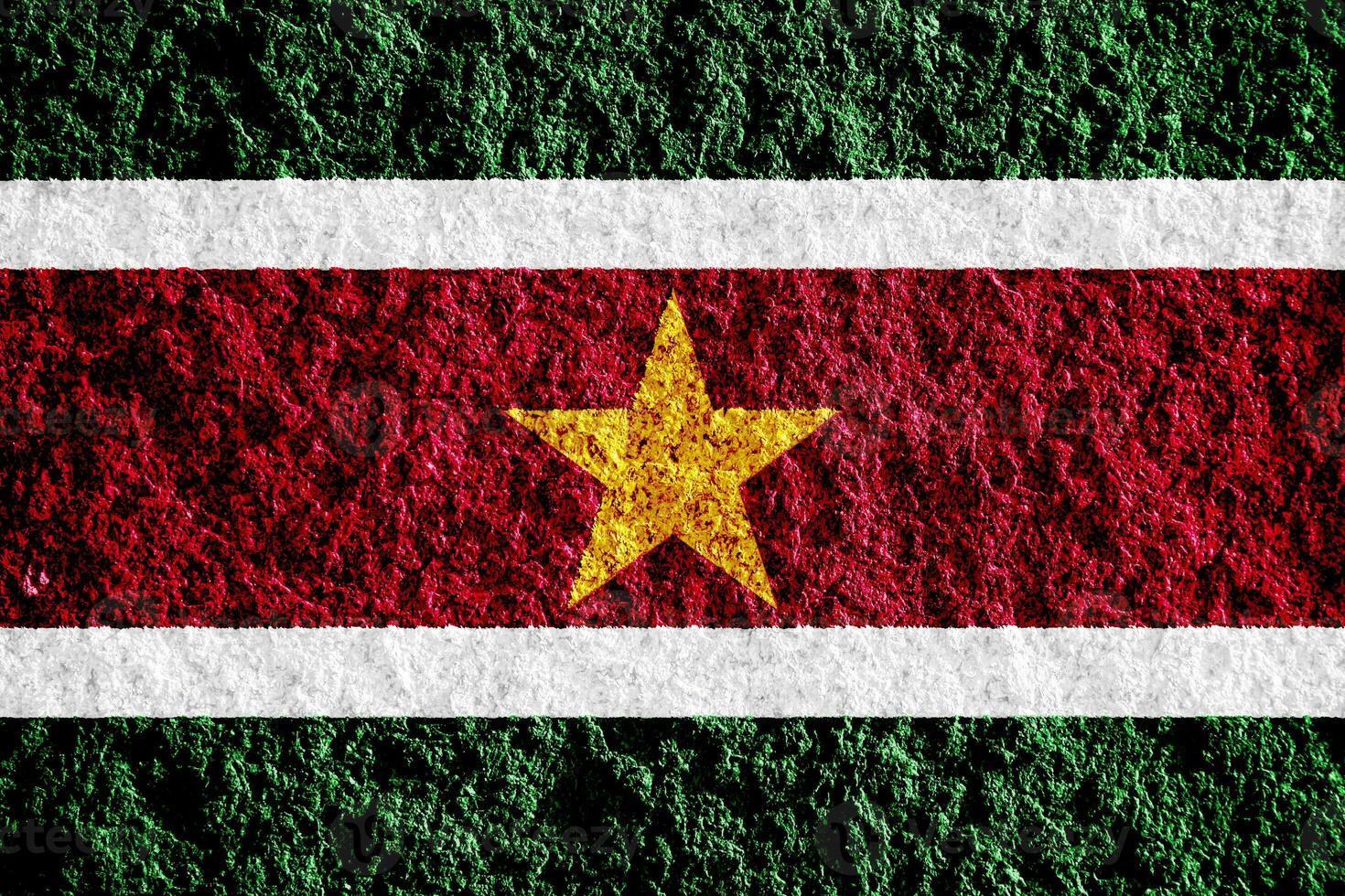 Flag of Republic of Suriname on a textured background. Concept collage. photo