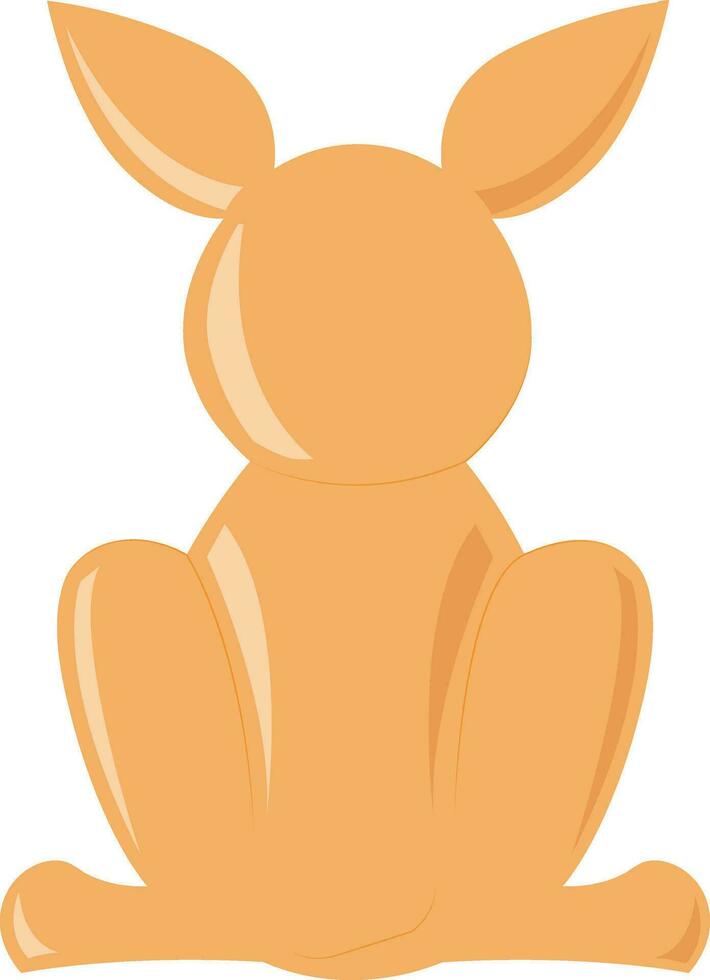 el espalda ver de un linda canguro animal vector o color ilustración