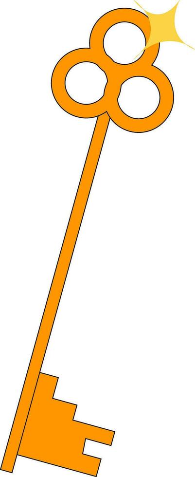 A sparkling house key vector or color illustration