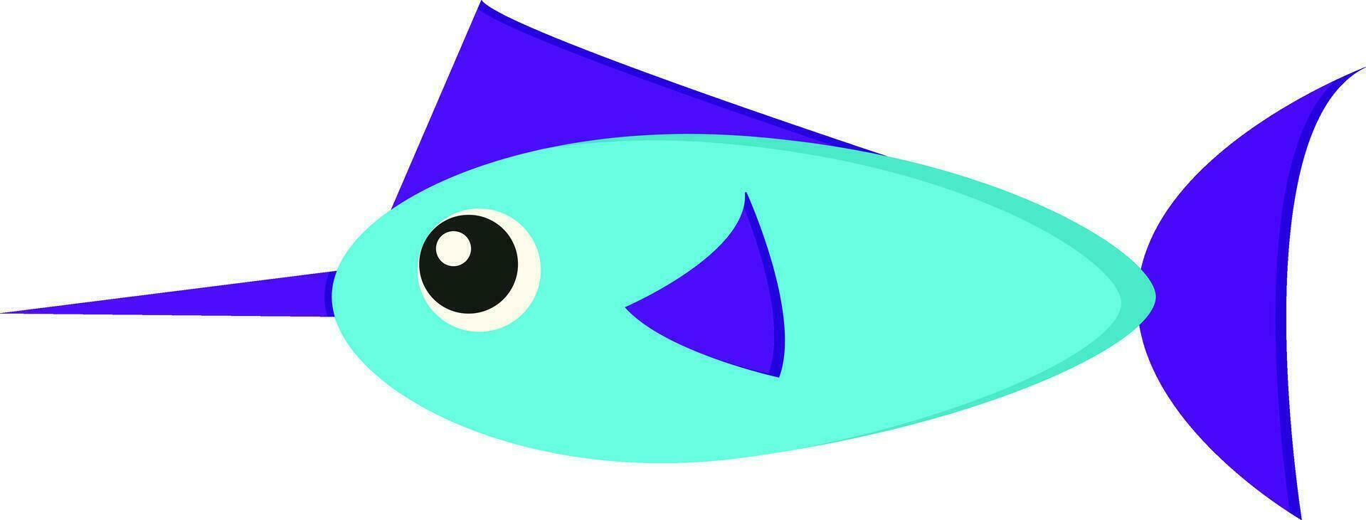 A cartoon marlin fish vector or color illustration