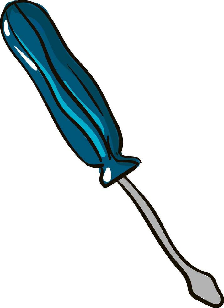 Screwdriver hand drawn design, illustration, vector on white background.