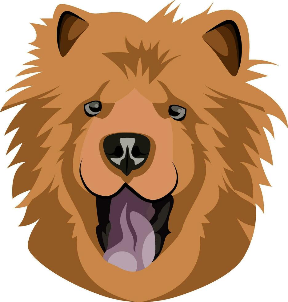 Happy Chow Chow illustration vector on white background