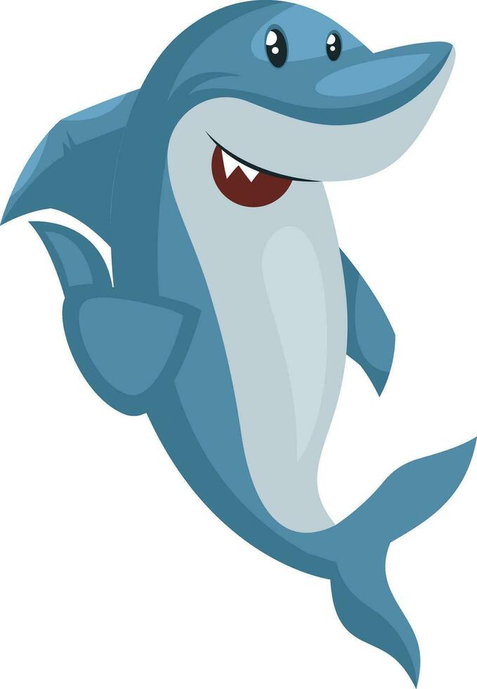 Shark is ok, illustration, vector on white background.
