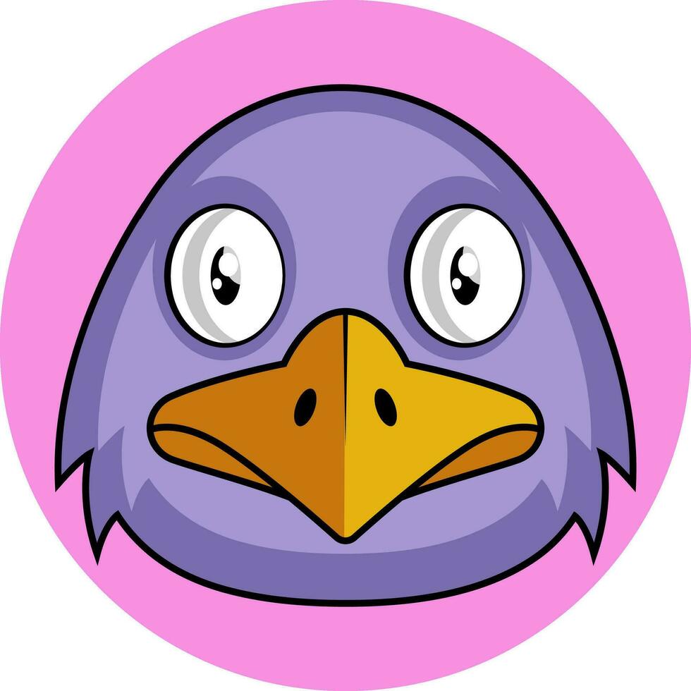 púrpura dibujos animados pájaro vector ilustración en blanco antecedentes