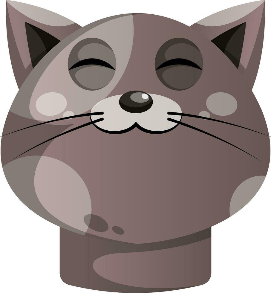 dibujos animados gris gato vector ilustracion en blanco fondo