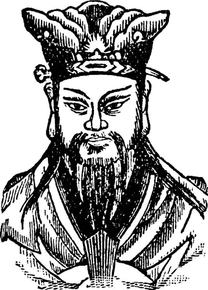 Confucius, vintage illustration vector