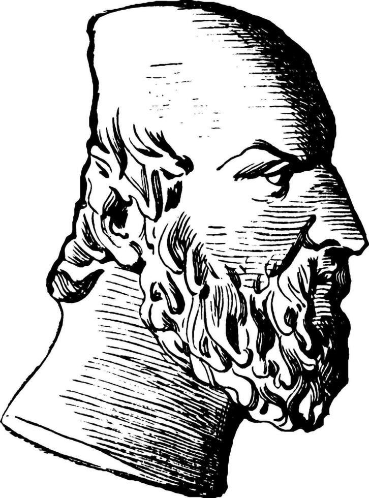 Aeschylus, vintage illustration vector