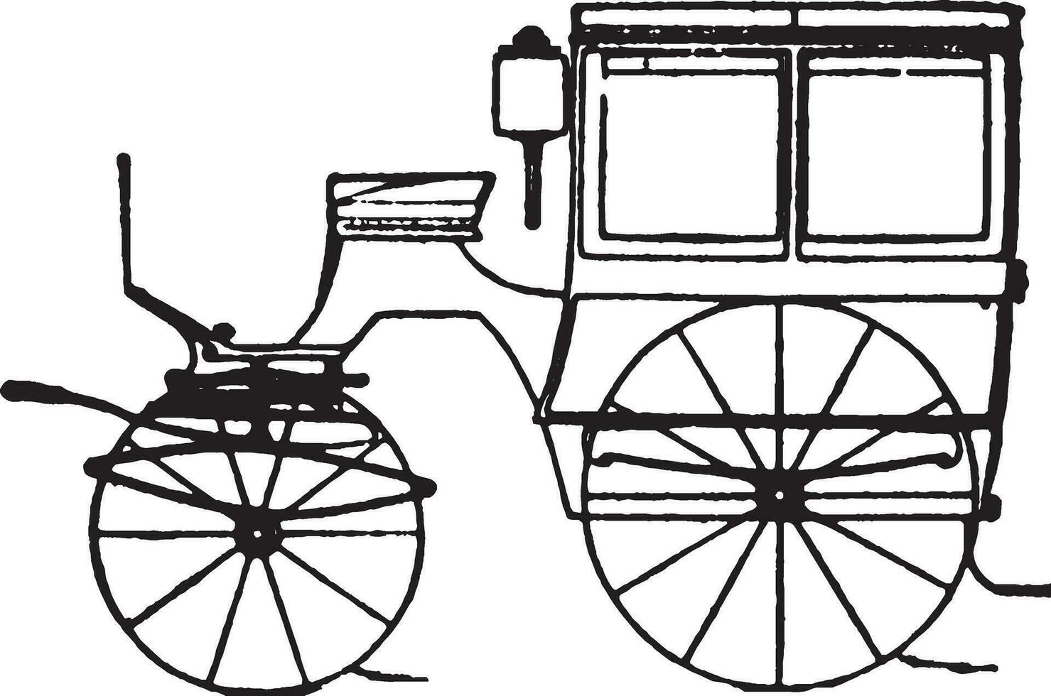 Omnibus or gurney, vintage illustration. vector