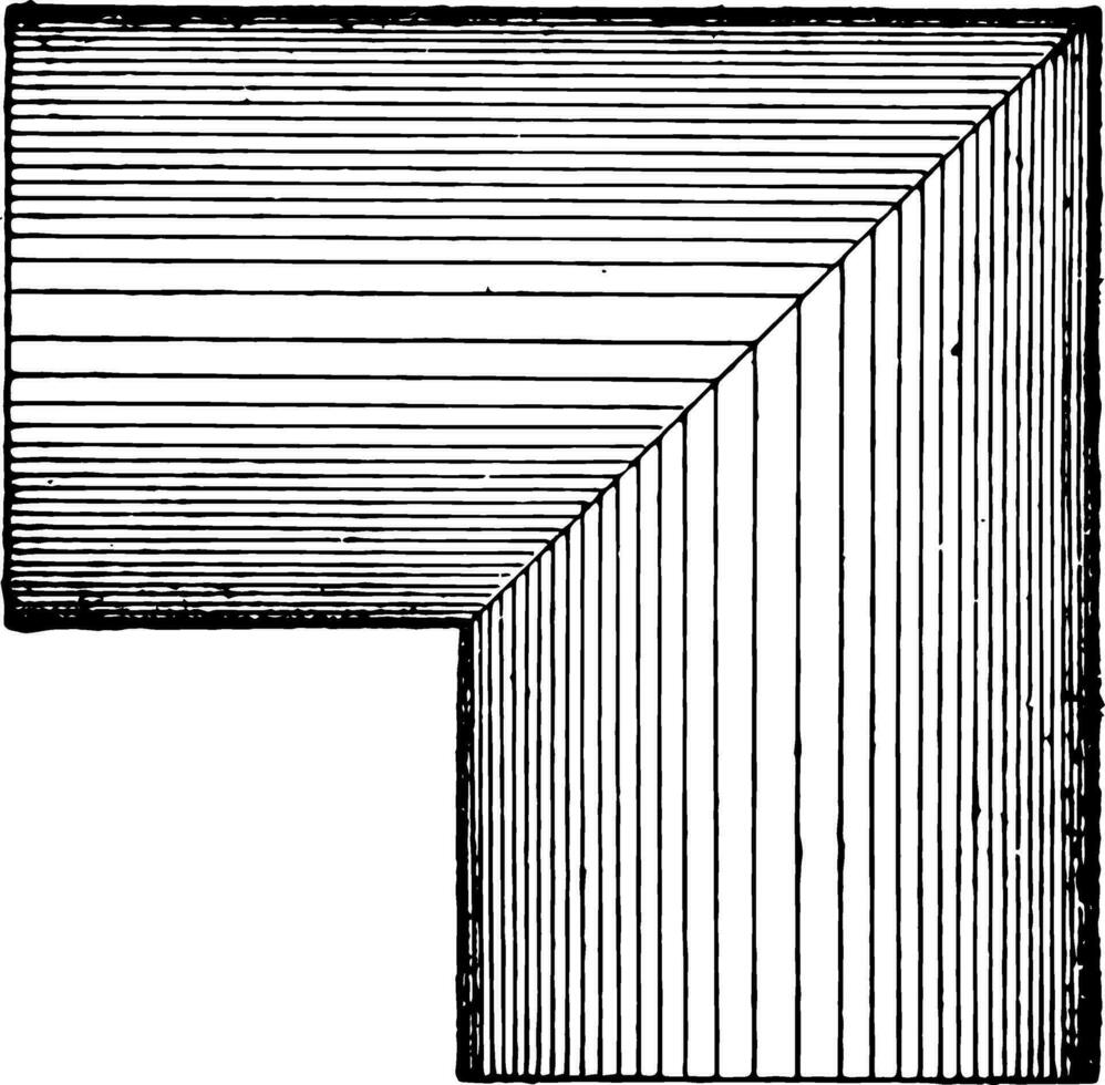 Intersecting Cylinders vintage illustration. vector