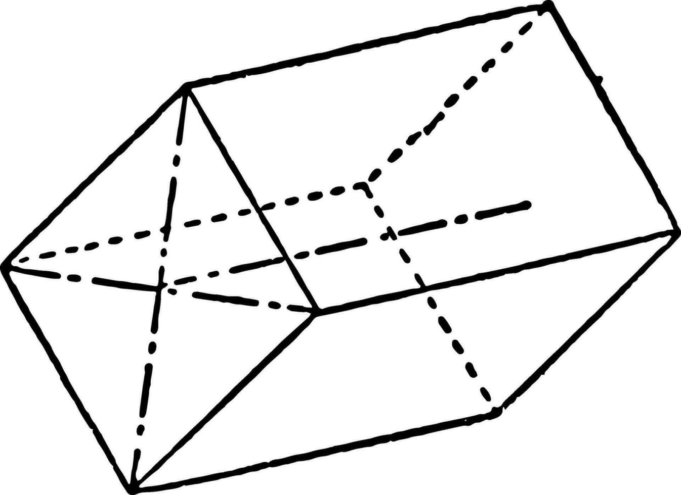 Brachy-prism and Macro-pinacoid vintage illustration. vector