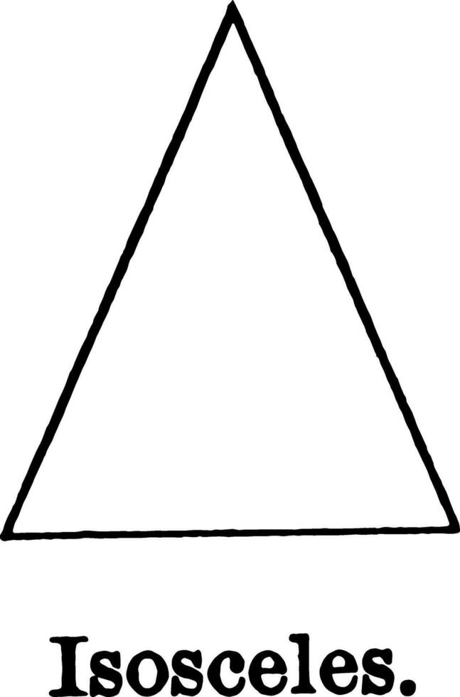 Isosceles Triangle vintage illustration. vector
