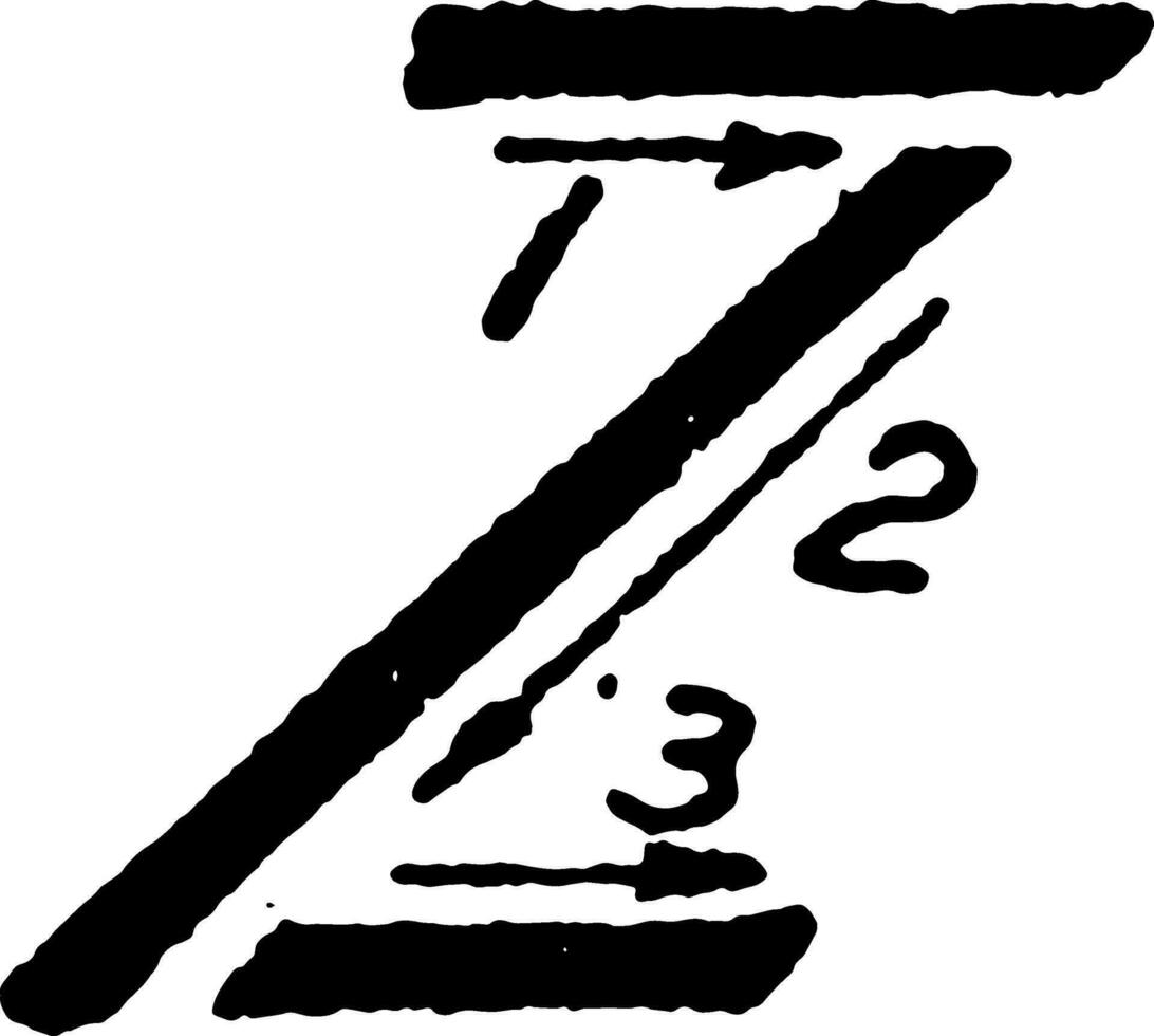 inclinado capital letra z Clásico ilustración. vector