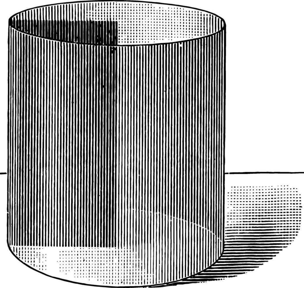 Cylinder of Revolution vintage illustration. vector