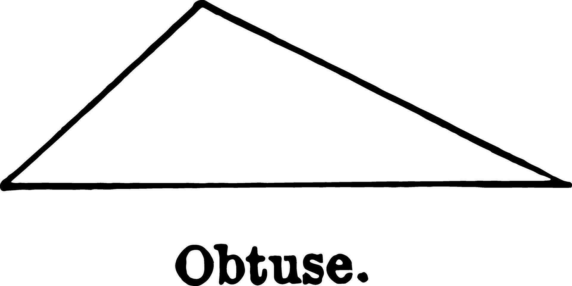 Obtuse Triangle vintage illustration. vector