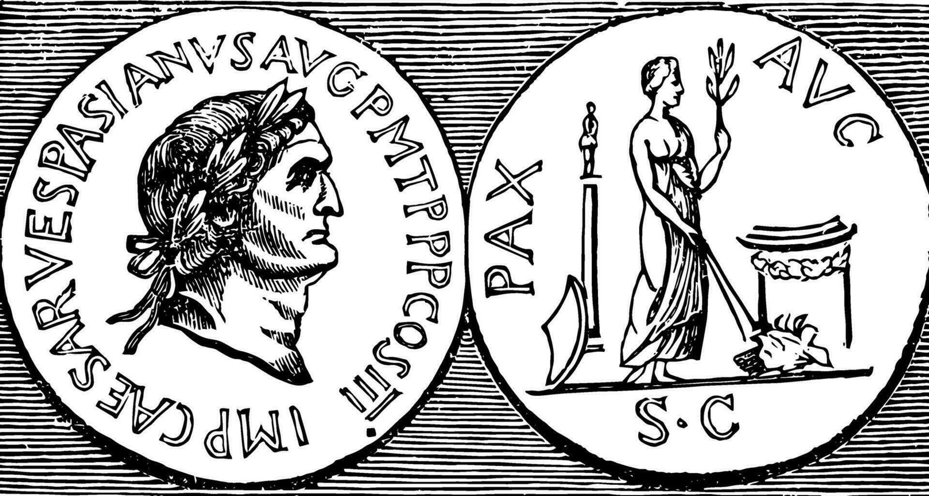 Vespasian vintage illustration. vector