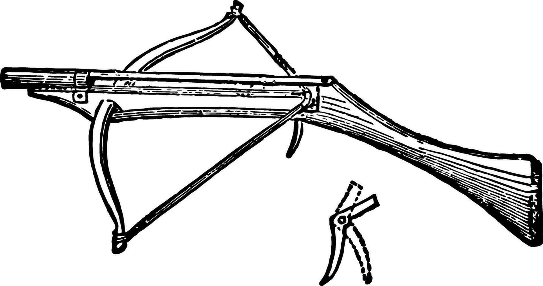cruzar arco, Clásico ilustración. vector